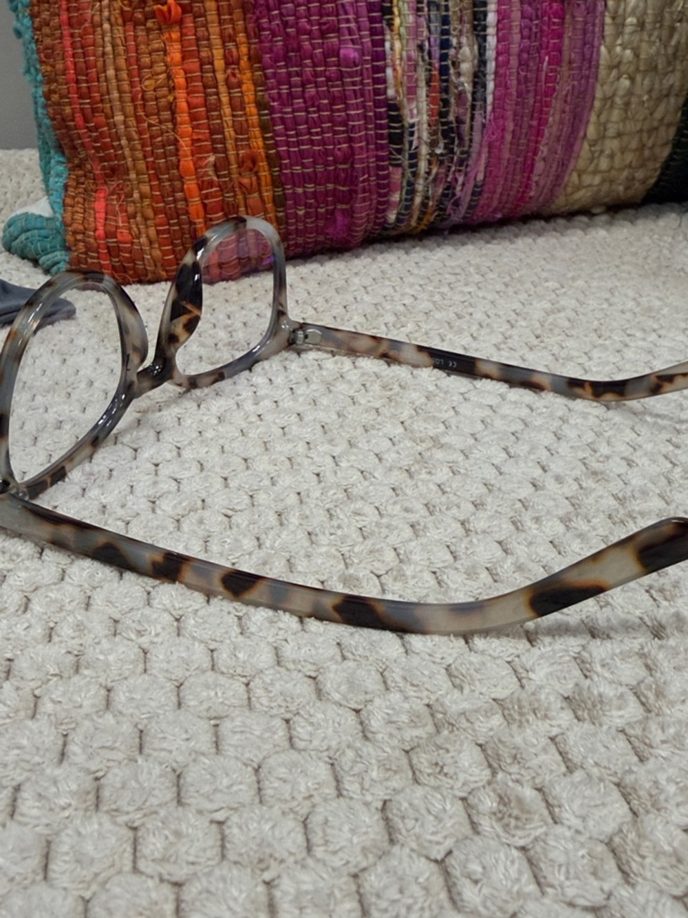 LOFT Tortoiseshell Round Glasses with Clear Blue-light Lenses - Picture 3 of 7